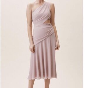 Fame and Partners BHLDN Haylie Dress – Size 10 – Light Pink with Cut-Out Waist